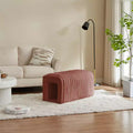  Ottoman Storage Bench Pet Supplies Corduroy Bench Cat's Nest to Hide For the Living Room, Entryway and Bedroom, Brown