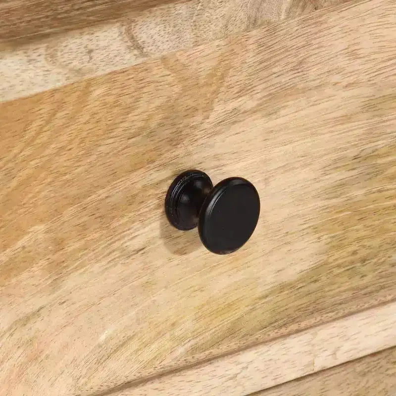 Meuble TV en Bois de Mangue Massif - Meuble TV de Style Ferme Rustique avec Tiroirs et Compartiments - Meuble TV Marron 55,1x11,8x19,7