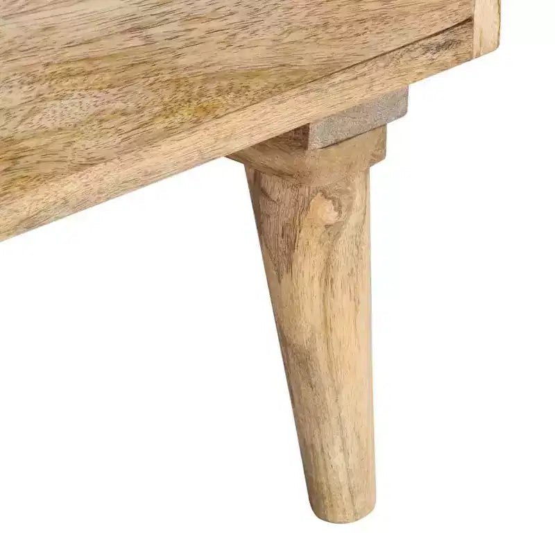 Meuble TV en Bois de Mangue Massif - Meuble TV de Style Ferme Rustique avec Tiroirs et Compartiments - Meuble TV Marron 55,1x11,8x19,7
