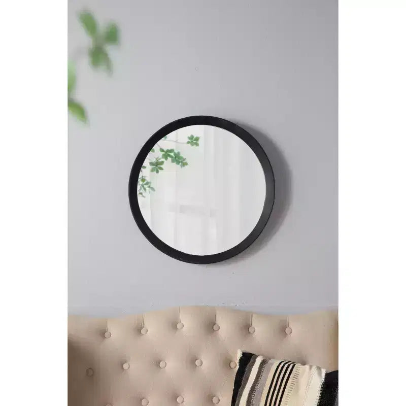 Miroir mural décoratif 20x1.5 en bois avec cadre en bois massif pour salle de bain, console d'entrée à poser contre le mur