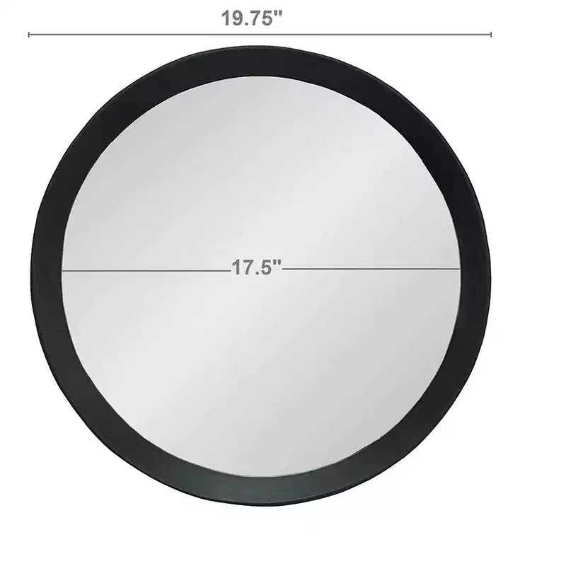 Miroir mural décoratif 20x1.5 en bois avec cadre en bois massif pour salle de bain, console d'entrée à poser contre le mur