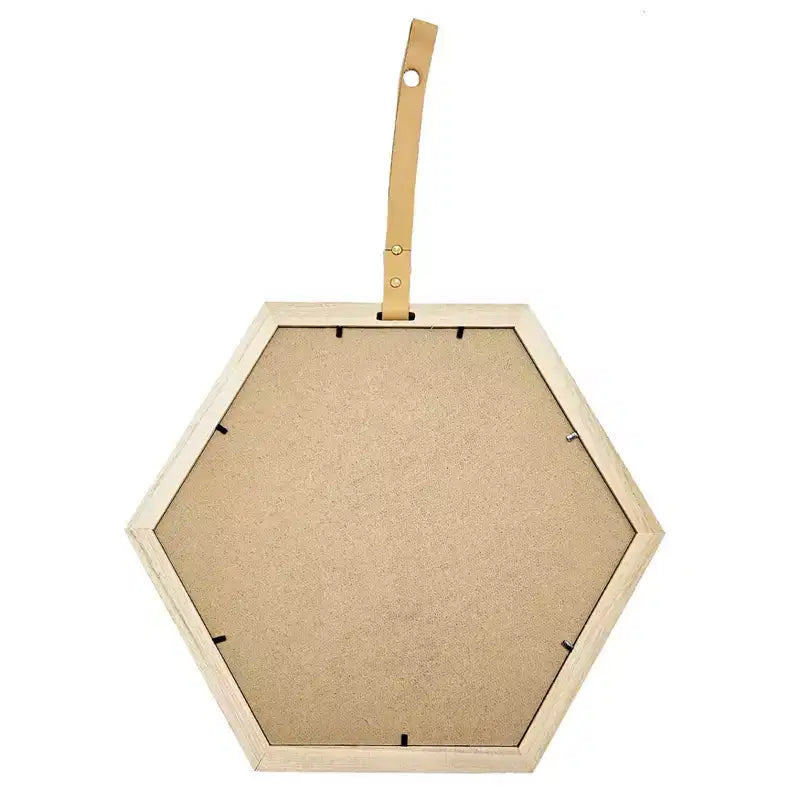 Miroir Hexagonal, Miroir Décoratif pour Salon, Foyer, Entrée, Chambre, 16x14