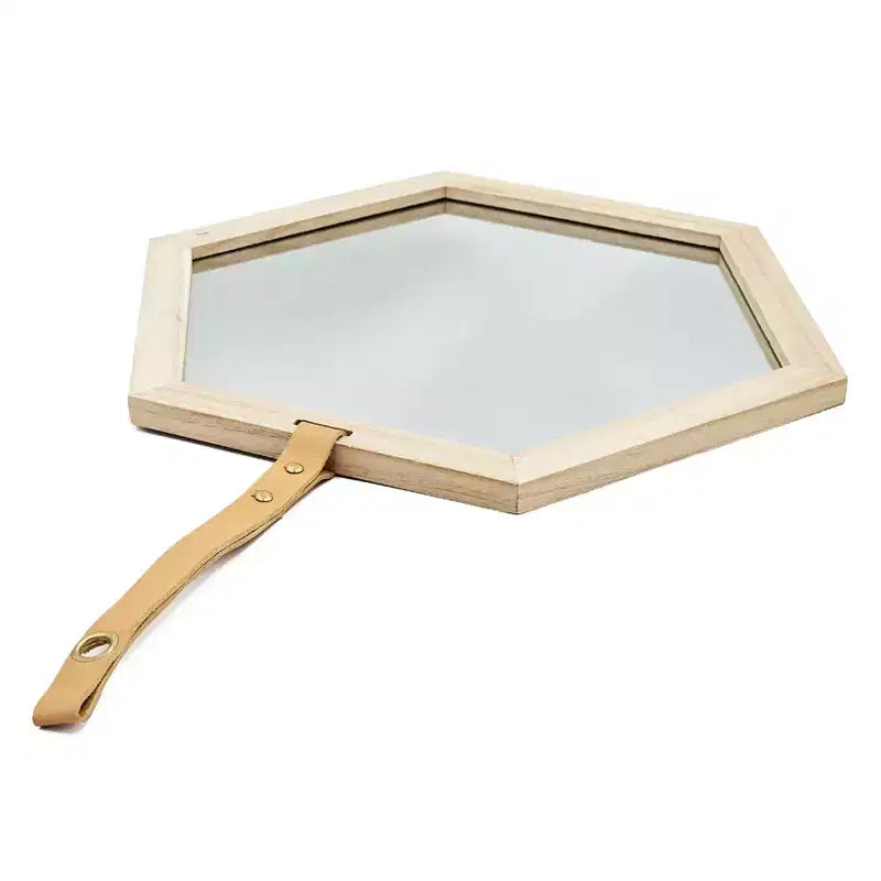 Miroir Hexagonal, Miroir Décoratif pour Salon, Foyer, Entrée, Chambre, 16x14