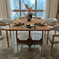  62 Inch Rectangular Dining Table, Handcrafted Natural Mango Wood with Magnetic Catchers