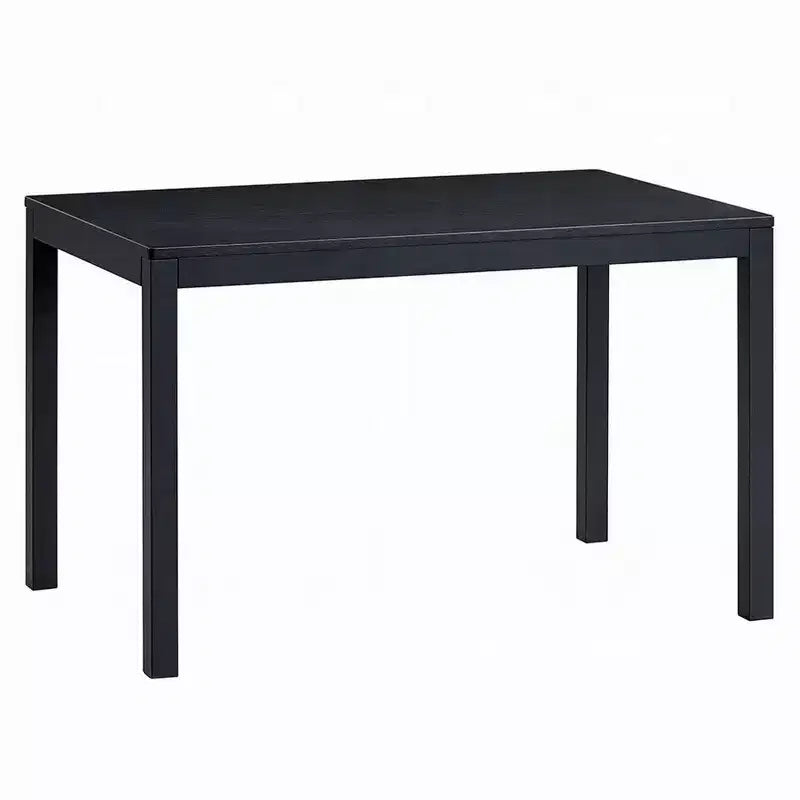 Table à manger, Plateau rectangulaire 120 cm, Bois noir scandinave