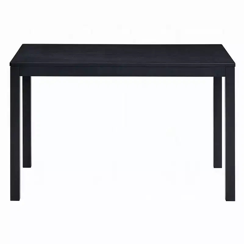 Table à manger, Plateau rectangulaire 120 cm, Bois noir scandinave