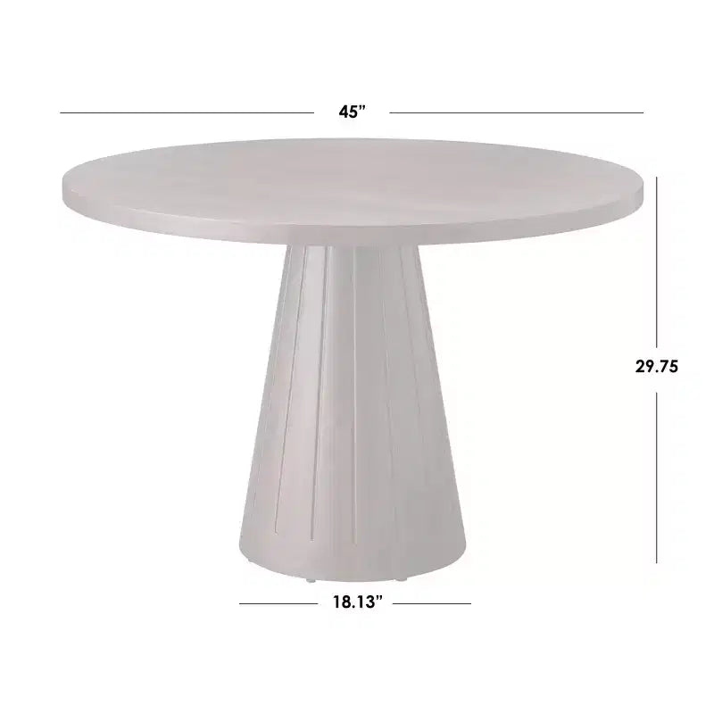 Table de salle à manger moderne sur pied rond 45 po Noyer