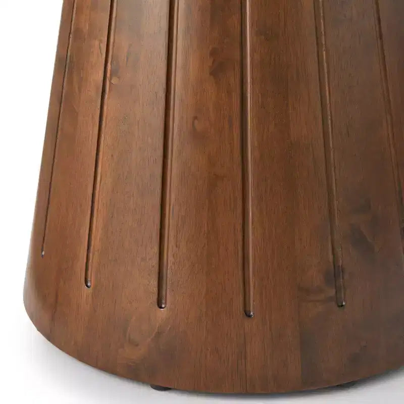 Table de salle à manger moderne sur pied rond 45 po Noyer
