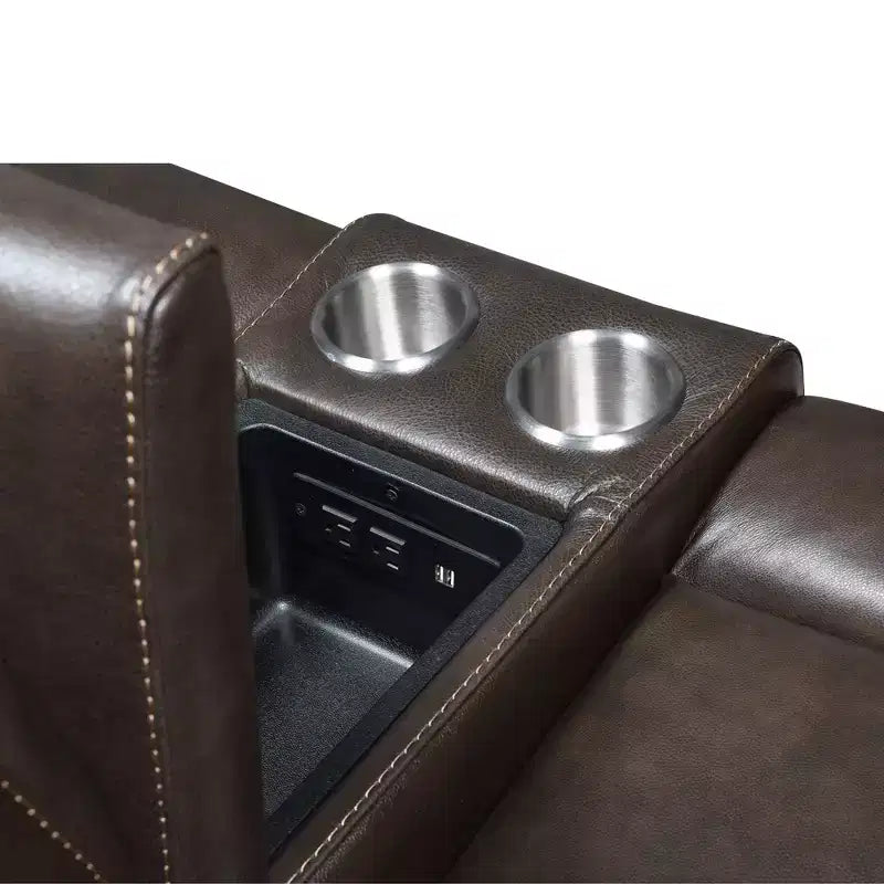 Canapé inclinable électrique avec console - : Port USB, rangement central