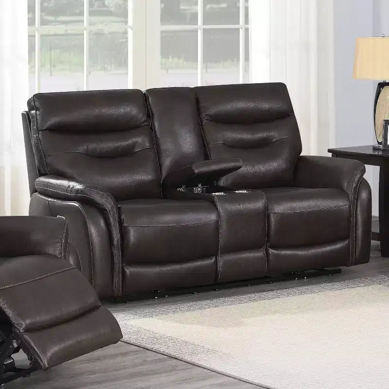 Canapé inclinable électrique avec console - : Port USB, rangement central