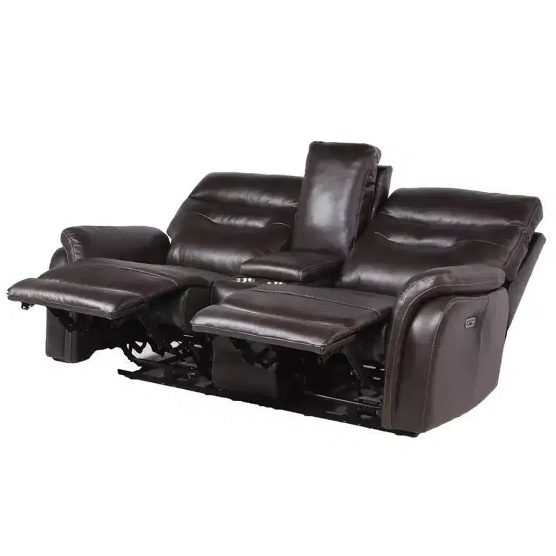 Canapé inclinable électrique avec console - : Port USB, rangement central