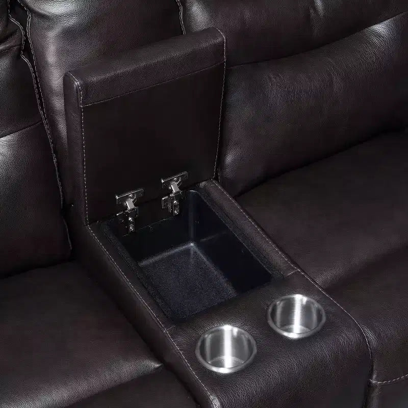 Canapé inclinable électrique avec console - : Port USB, rangement central
