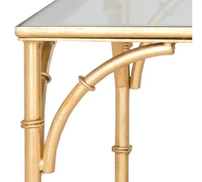Table basse - Or/Verre -