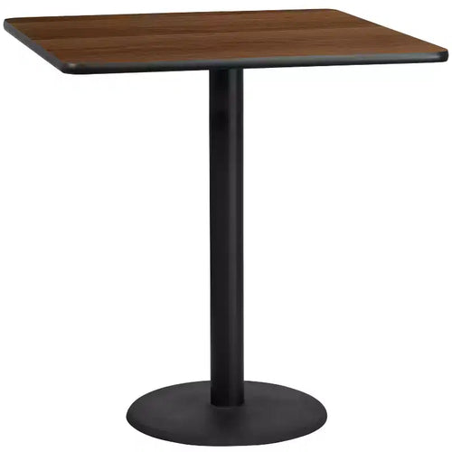  42 Square Laminate Table Top with 24 Round Bar Height Table Base
